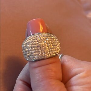Elegant Silver Crystal Ring